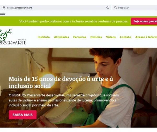 O Preservarte realiza inclusão com projetos artísticos e em prol da preservação do meio ambiente. Imagem Internet