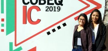 Lenice Campos e Bárbara Peroni no COBEQ-IC 2019. Foto: Divulgação