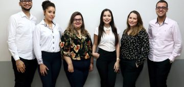 Fotolegenda: Marcus Vinícius Pereira Paixão, Jamilli Alves Barbosa, Naiane de Assis Quintão Miranda, Alexandra Catherine Pianca Tartaglia, Andréa Cristina Cazarim e Alexandre Pereira Alvarenga são os estudantes do curso de Direito aprovados na segunda e última etapa do XXV Exame da Ordem dos Advogados do Brasil (OAB). Foto: Ariel Cerri