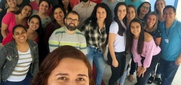 Alunos da turma de 2018 do MBA em Controladoria, Finanças e Planejamento Tributário com o prof. orientador, Edivan Guidote (primeiro à direita). Foto: Divulgação
